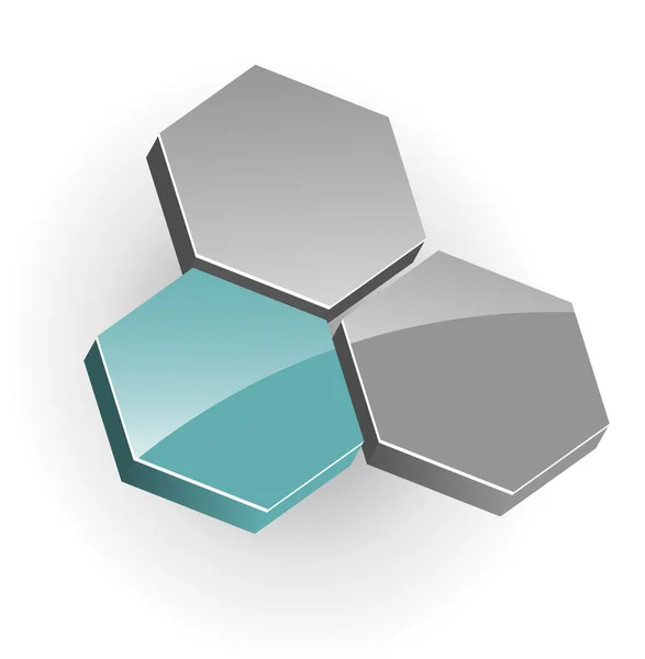 Логотип шестикутників — стоковий вектор