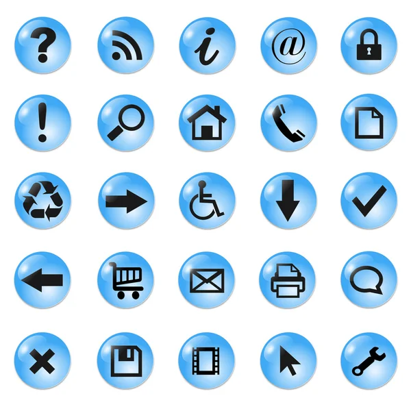 Conjunto de iconos, botones — Vector de stock