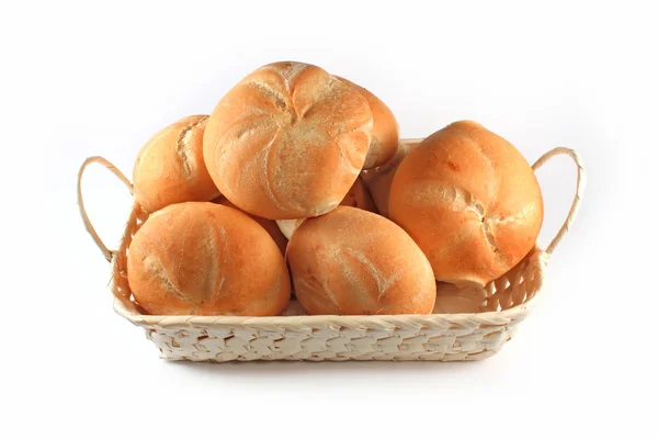 Roti gulung dalam keranjang — Stok Foto