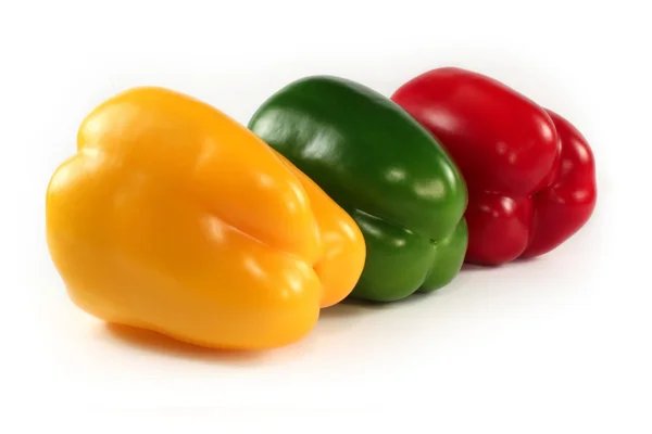Paprika piros, zöld, sárga — Stock Fotó