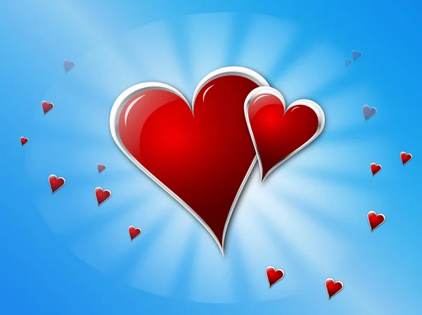 Serca miłości — Wektor stockowy