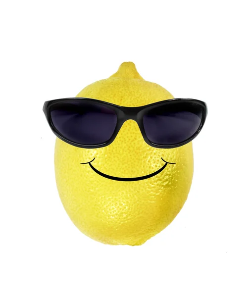 Funny lemon in sunglasses — Stock Photo, Image