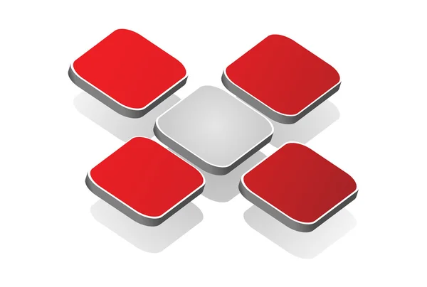 Croce rossa logo 3D — Vettoriale Stock