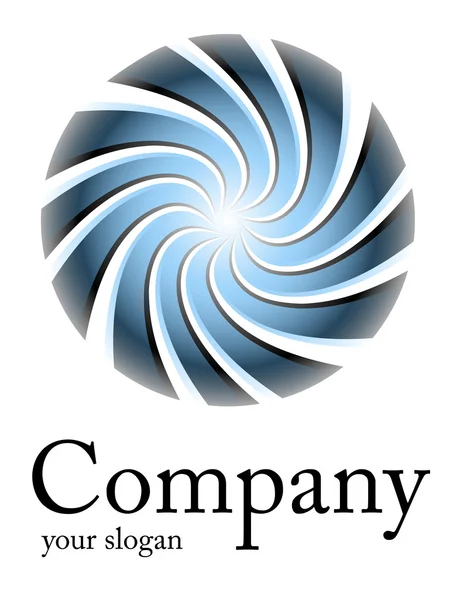 Logo blue spiral — Stock Vector