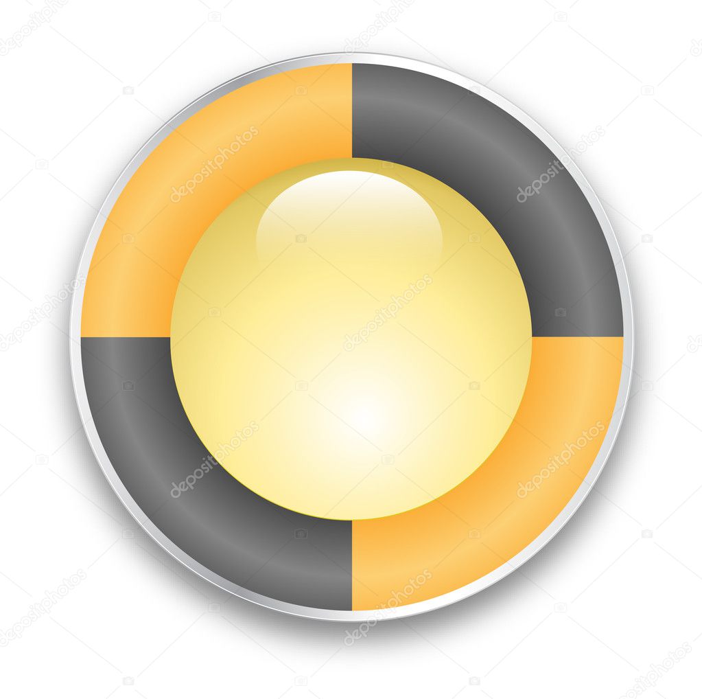 Logo design for your company, 3d circle orange and grey colours.