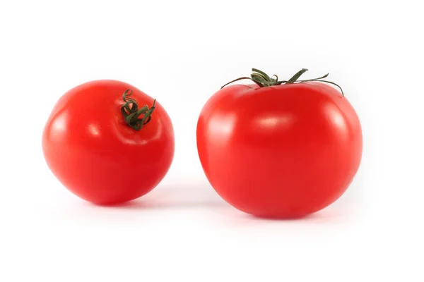 Two tomatoes isolated — Stock Photo, Image
