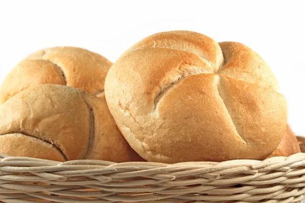Rouleaux de pain isolés — Photo