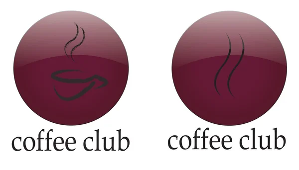 Logo cafe, coffee club — Stock Vector
