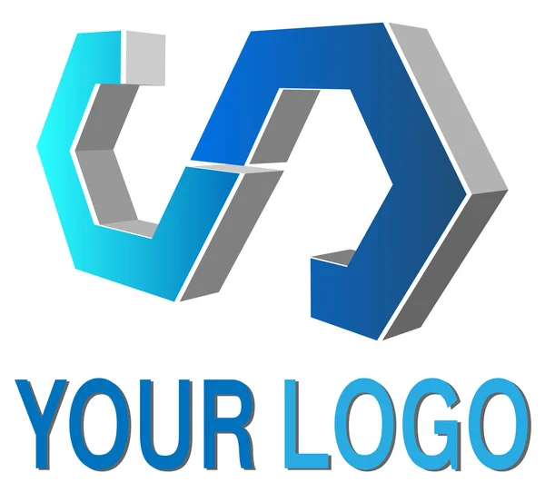 3d logotipo —  Vetores de Stock