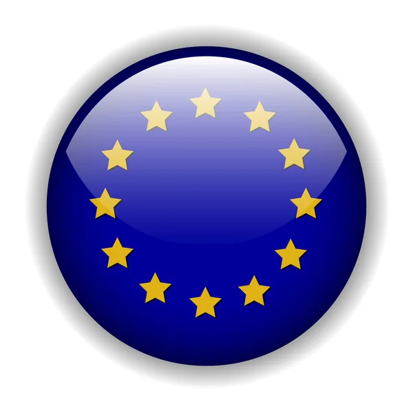 Tlačítko příznak Evropa, vektor — Stockový vektor