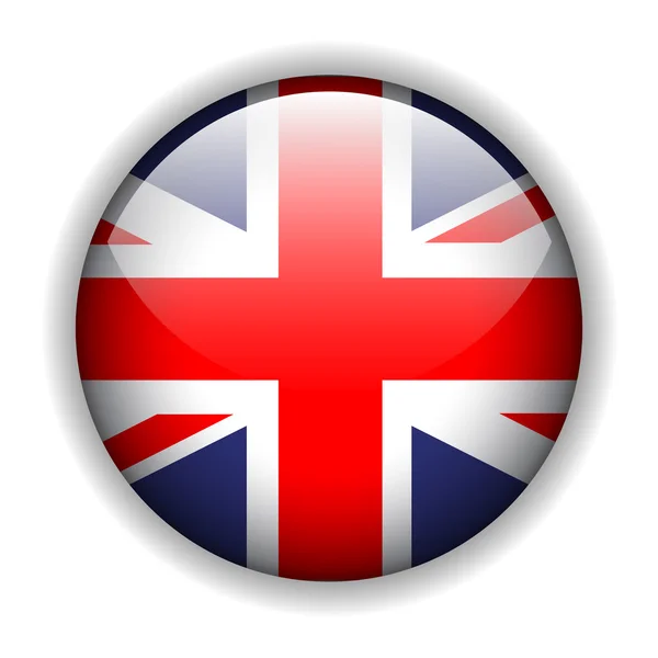 Inglaterra botón de la bandera del Reino Unido, vector — Vector de stock
