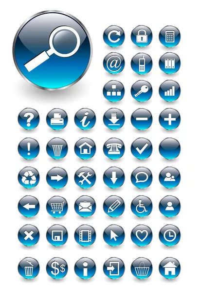 Iconos web, conjunto de botones — Vector de stock