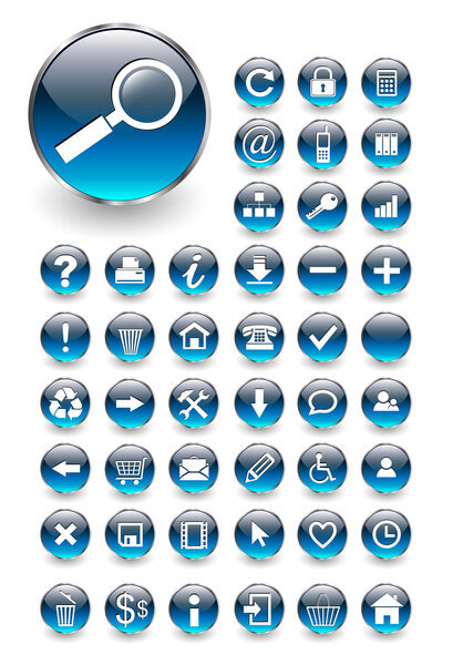 Web icons, buttons set