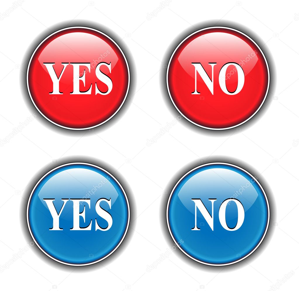 Yes, no icons, buttons — Stock Vector © cobalt88 #2056074