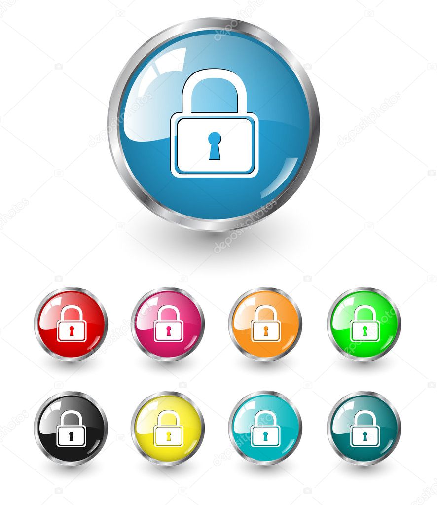 Security icons vector set