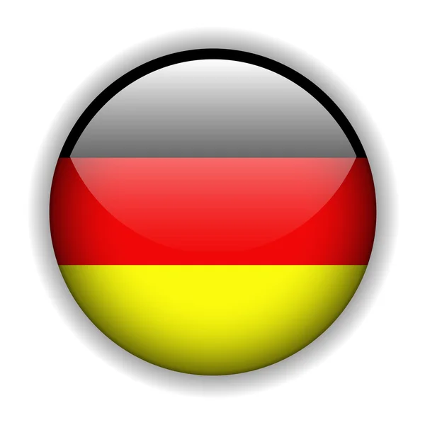 Alman bayrağı düğmesi, vektör — Stok Vektör