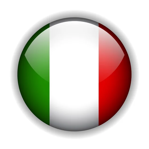 Olasz zászló gomb, vektor — Stock Vector