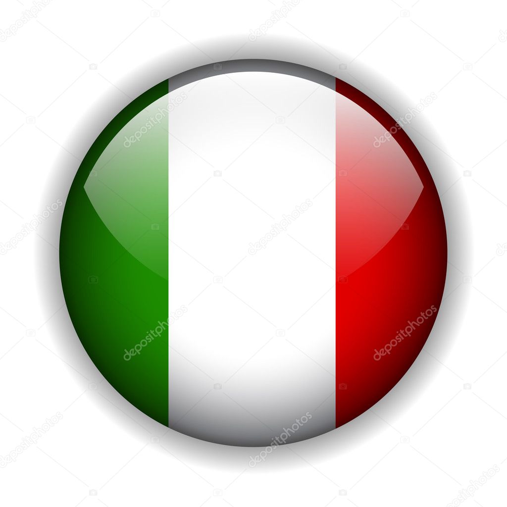 Pulsante bandiera italiana, vettore - Vettoriale Stock di ©cobalt88 2082950
