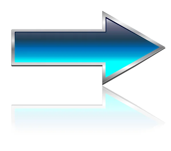 Flecha de navegación, botón web — Vector de stock