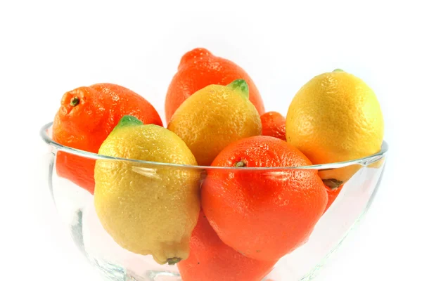 Citrony a pomeranče, samostatný — Stock fotografie