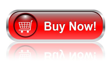 Shopping cart icon, button clipart