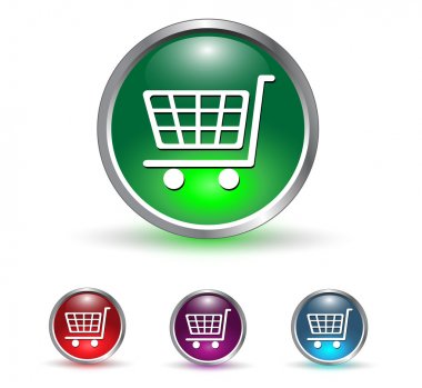 Shopping cart icon, button