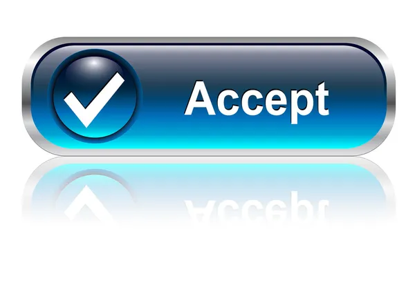 Accept icon, button — Stock Vector