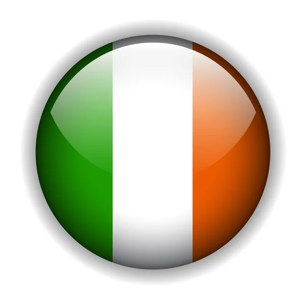 İrlanda bayrağı düğmesi, vektör — Stok Vektör