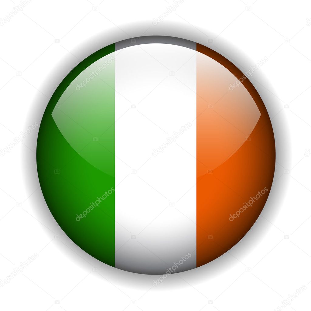 Ireland flag button, vector Stock Vector by ©cobalt88 2157022