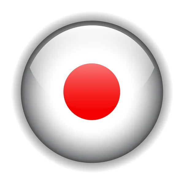 日本フラグ ボタン、ベクトル — ストックベクタ