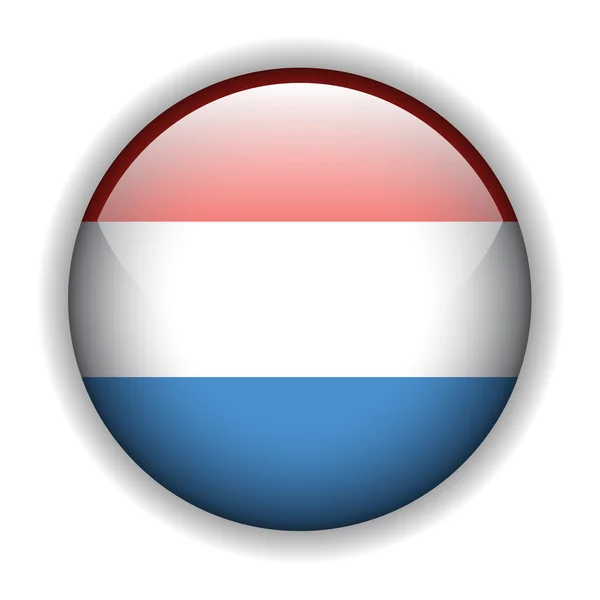 Luxembourg flag button, vector — Stock Vector