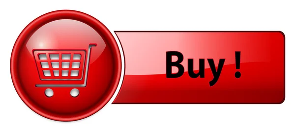 Comprar icono, botón — Vector de stock