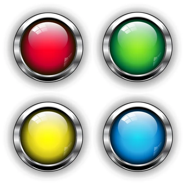 Γυαλιστερό web κουμπιά — Διανυσματικό Αρχείο