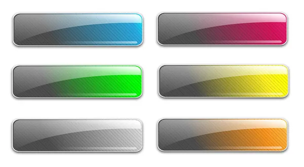 Glass web buttons — Stock Vector