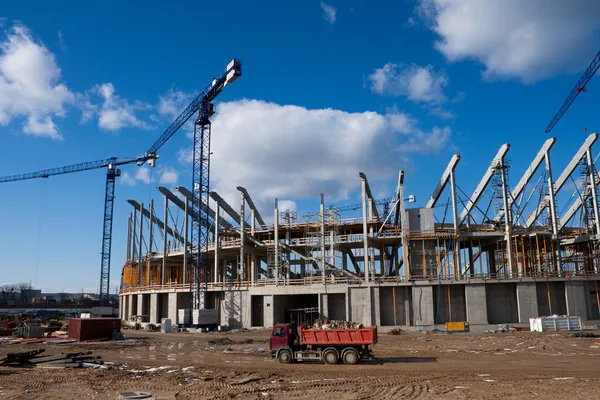 Building site of the Baltic Arena — Stock Photo, Image