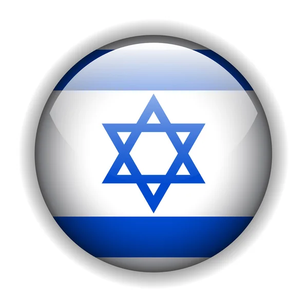 Botón bandera de Israel, vector — Vector de stock