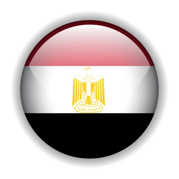 Egito botão bandeira, vetor — Vetor de Stock