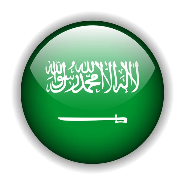 Saúdské Arábie vlajka tlačítko, vektor — Stockový vektor