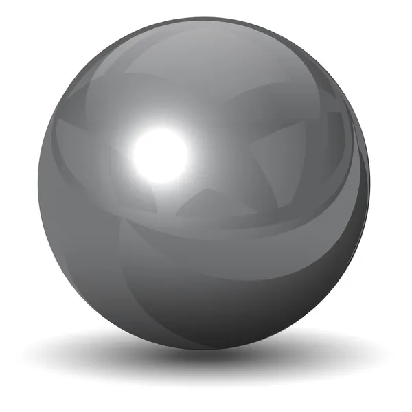 Vector metallic chrome sphere — Stock Vector