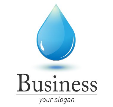Logo fresh water drop clipart