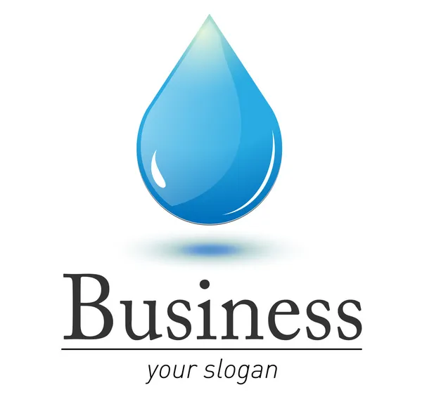 ロゴの新鮮な水のドロップ — ストックベクタ