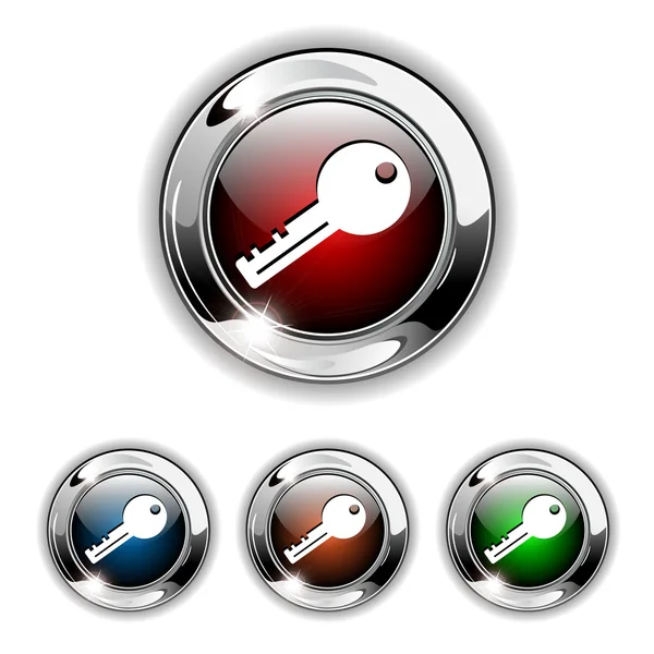 Icono clave, botón, ilustración vectorial . — Archivo Imágenes Vectoriales
