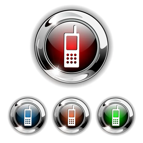 Icône de téléphone, bouton, illustration vectorielle . — Image vectorielle