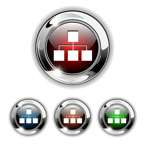 Network icon, button, vector — Stock Vector