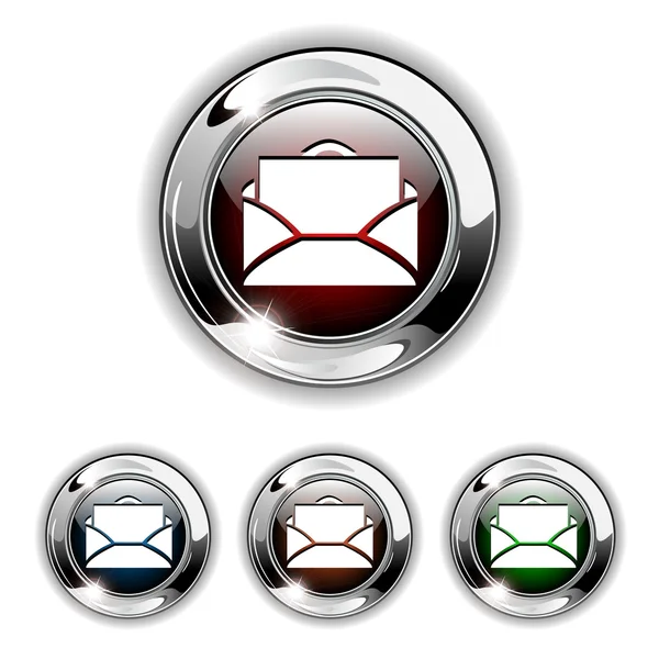 Значок электронной почты, кнопка, вектор — стоковый вектор