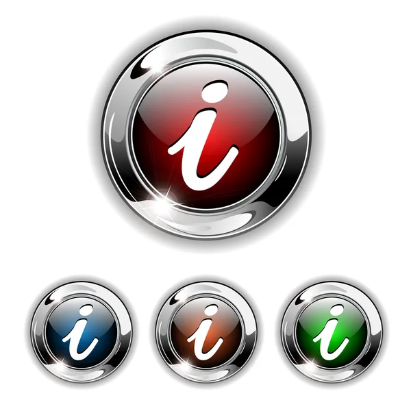 Info icon, button, vector illustration. — Stock Vector