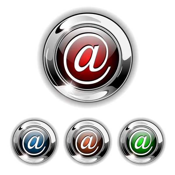 E-Mail-Symbol, Schaltfläche, Vektor — Stockvektor