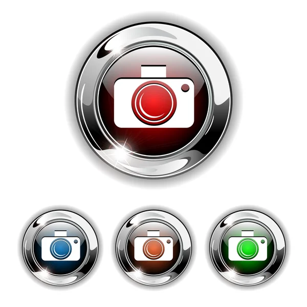 Icono de foto, botón, ilustración vectorial . — Archivo Imágenes Vectoriales