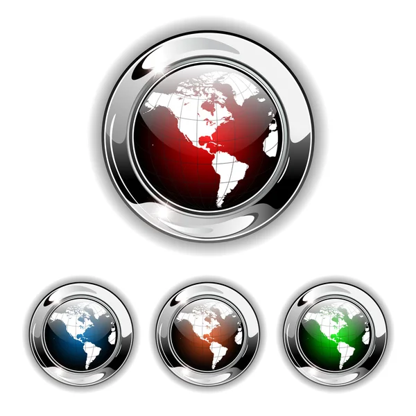 Glube icon, button, vector illustration. — Stock Vector