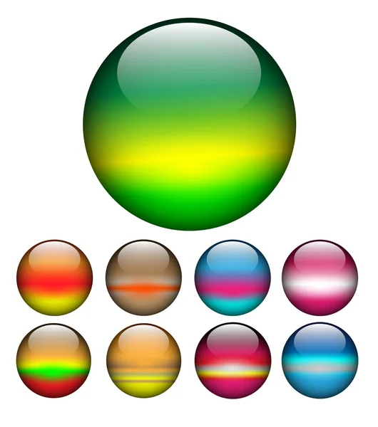 Boule de verre ; sphères vectorielles . — Image vectorielle